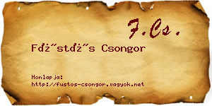 Füstös Csongor névjegykártya