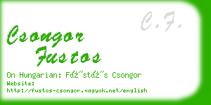 csongor fustos business card